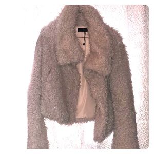 Shaggy bear jacket/coat in beige